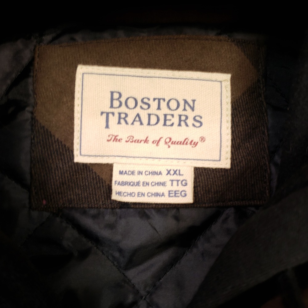 Boston Traders Hooded Shirt Jacket Mens XXL Brown Buffalo Plaid Quilted Grunge - Picture 4 of 13